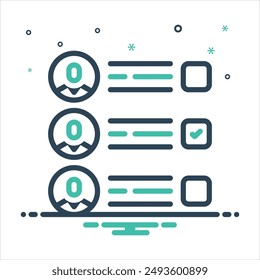 Icono de mezcla colorida de Vector para elegir