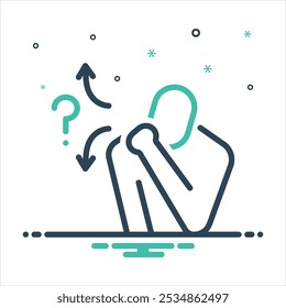 Icono colorido de la mezcla del Vector para la opción