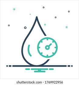 Icono de mezcla de colores vectoriales para el colesterol