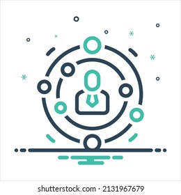 Vector colorful mix icon for cio