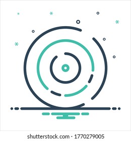Icono de mezcla de colores vectorial para círculo