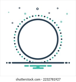 Vector colorful mix icon for circle