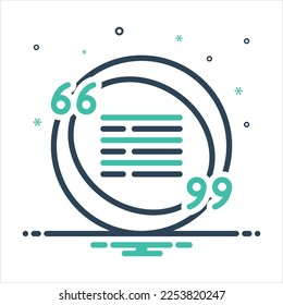 Vector colorful mix icon for cited
