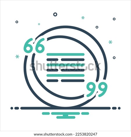 Vector colorful mix icon for cited