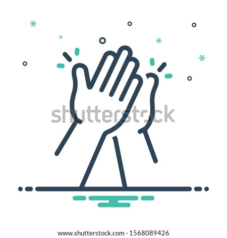 Vector colorful mix icon for clap