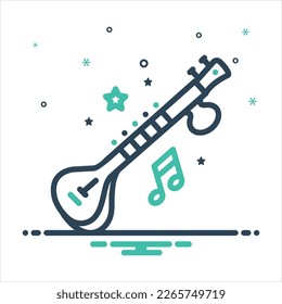 Vector colorful mix icon for classical