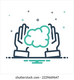 Vector colorful mix icon for clay