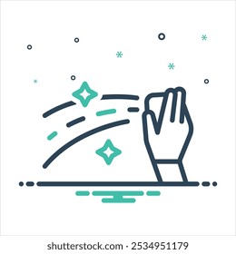 Icono colorido de la mezcla del Vector para la superficie limpia