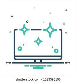 Icono de mezcla de color vectorial para limpiar