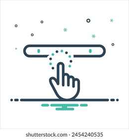 Vector colorful mix icon for click
