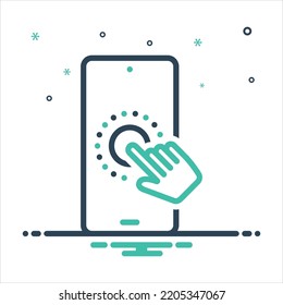 Vector colorful mix icon for clicking