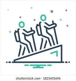 Vector colorful mix icon for climb