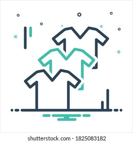 Icono de mezcla de colores vectorial para ropa