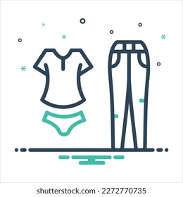 Vector colorful mix icon for clothes