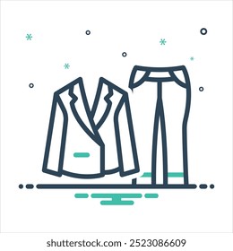 Vector colorful mix icon for clothes