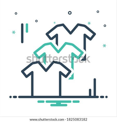 Vector colorful mix icon for clothes
