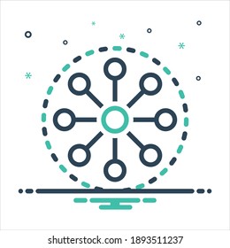 Vector colorful mix icon for clusters