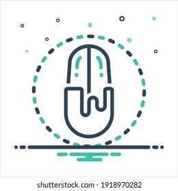 Vector colorful mix icon for coated