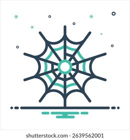 Vector colorful mix icon for cobweb