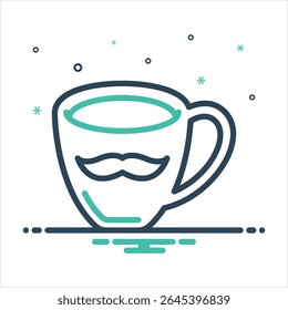 Vector colorful mix icon for coffee mug