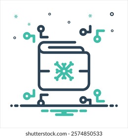 Vector colorful mix icon for cold wallet