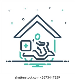 Icono de mezcla de colores de Vector para colección