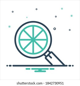 Icono de mezcla de color vectorial para combinación