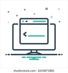 Ícone de mistura colorida de vetor para a linha de comando