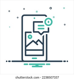 Vector colorful mix icon for comment