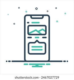 Vector colorful mix icon for comment