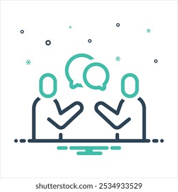 Vector colorful mix icon for communication
