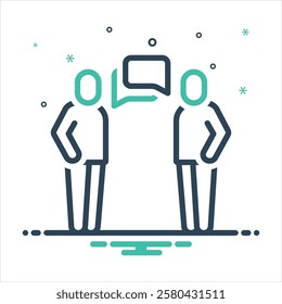 Vector colorful mix icon for communication