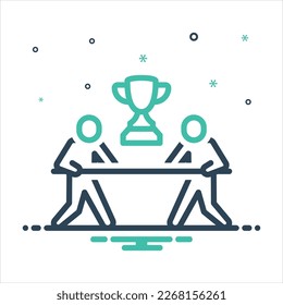 Icono de mezcla colorida de vectores para la competencia