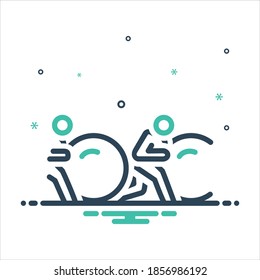 Icono de mezcla de colores vectoriales para competidor