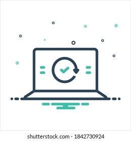Vector colorful mix icon for completely