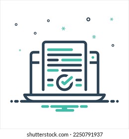 Vector colorful mix icon for completely