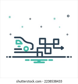 Icono de mezcla de colores vectoriales para complicaciones