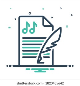 Vector colorful mix icon for composition