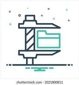 Icono de mezcla de color vectorial para comprimido