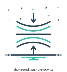 Vector colorful mix icon for compression