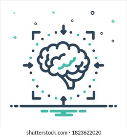 Vector colorful mix icon for concentration