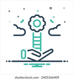 Icono de mezcla de colores vectorial para el concepto
