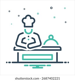 Icono de mezcla de colores de Vector para servicio de conserjería