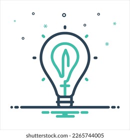 Vector colorful mix icon for conclusions