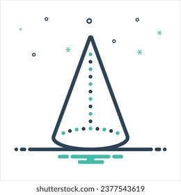Icono de mezcla de colores vectorial para cono