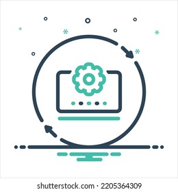 Icono de mezcla de colores vectoriales para configuraciones