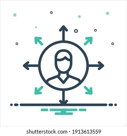 Vector colorful mix icon for connect