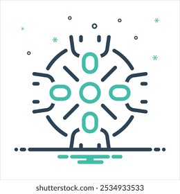 Vektor bunte Mischung Symbol für Verbindung