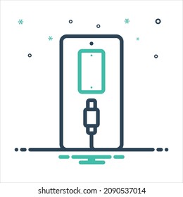 Icono de mezcla de colores para el conector