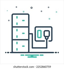 Vector colorful mix icon for connectors
